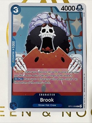 Brook OP11-056 R Foil One Piece TCG A Fist of Divine Speed NM/M