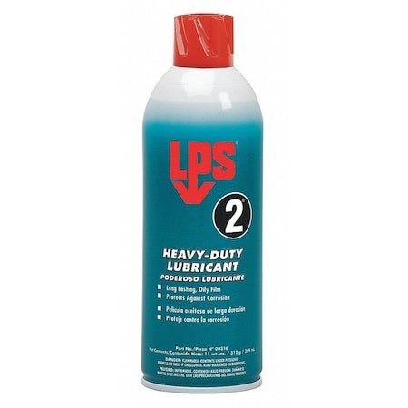 Lps 00216 Heavy-Duty Lubricant, No Food Contact, 16 Oz Aerosol Can, Brown