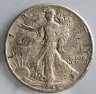 1943 Walking Liberty Silver Half Dollar | Philadelphia | G/VG