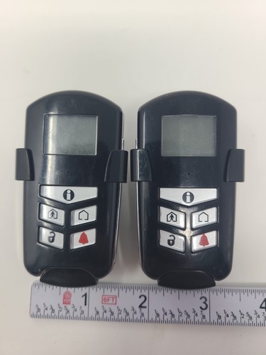 Lot of 2 DSC WT4989 4-Button Wireless Security Key fob w/ Icon Display Working