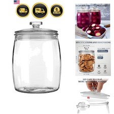Glass Storage Jar with Airtight Lid 56 Gallon Kitchen Pantry Organizer