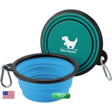 Rest-Eazzzy Collapsible Dog Bowls For Travel 2-Pack Dog Portable Water Bowl For