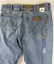 Wrangler Retro Slim Boot Denim Jeans Men  s 35x36 Cowboy Rodeo Western NWT