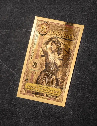 2026 - 1/4 IDAHO Goldback Aurum Gold Foil Note 1/4000 oz 24kt .999 Fine IN STOCK