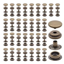 120 Pcs Stainless Steel Fastener Snap Press Stud Cap Button for DIY Craft Sewing