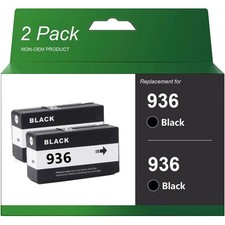 936 Black Ink Cartridges 2-Pack for OfficeJet Pro 9110b 9130b Printer