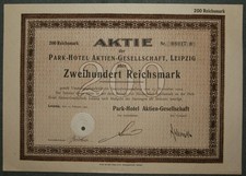 Park-Hotel Aktiengesellschaft Leipzig 1925 200 RM