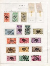 BELGIUM; 1928 early Railway parcel post issues fine Used Range of values