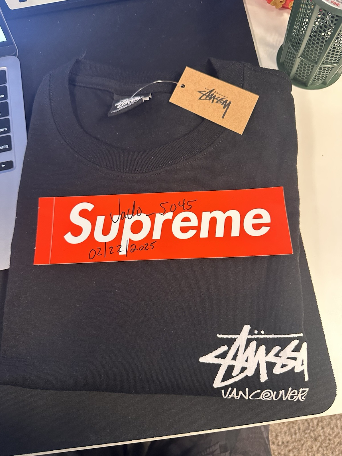 Brand New Stussy Vancouver T-Shirt Black Size Large NWT Exclusive