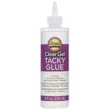 Aleene's Clear Gel Tacky Glue 8oz Nontoxic Crafting Adhesive Dries Crystal Clear