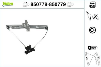 Fensterheber VALEO 850778 für PEUGEOT SW 407 HDi 110 6D9HZC 6D9HYC 6D6FZB 16V