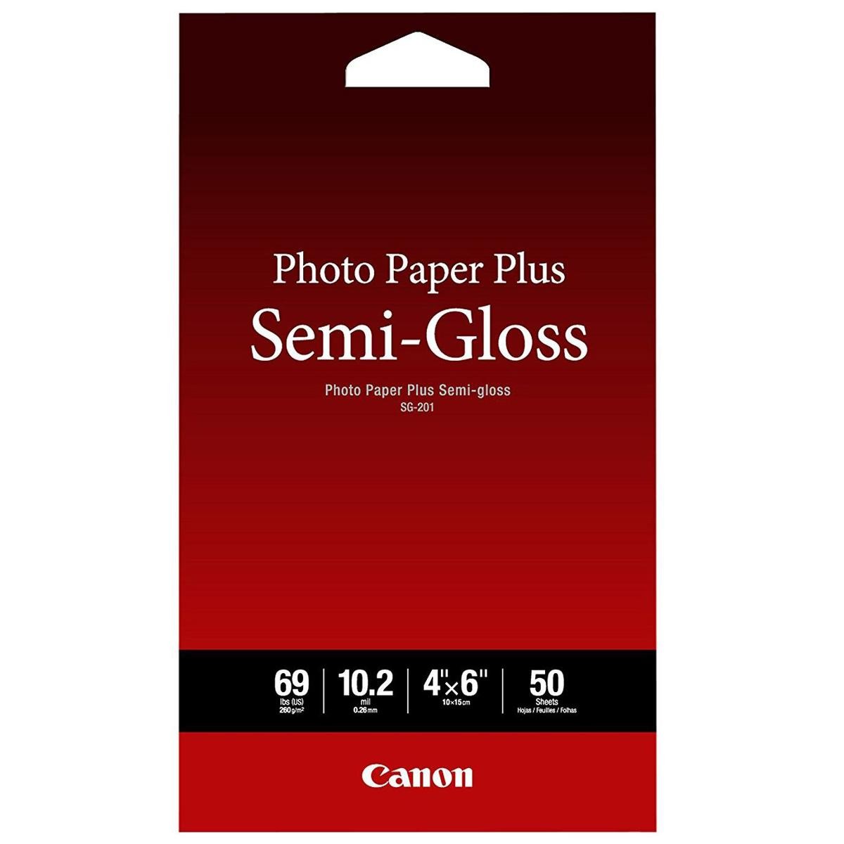 Фотобумага Canon Plus Semi-Gloss SG-201 для струйной печати 4x6 50 листов 6890₽