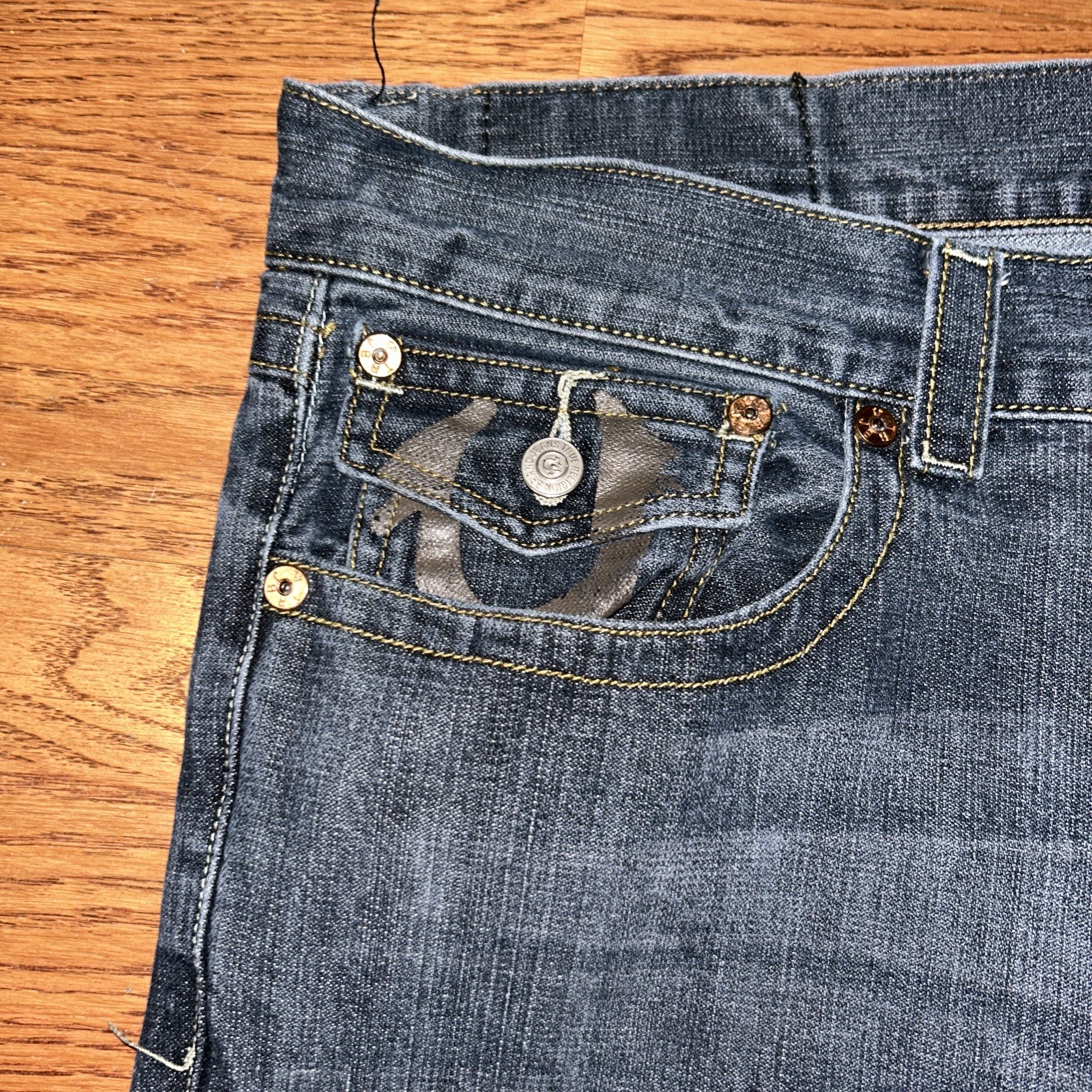 Vtg True Religion Men's 40 x 33 painted pocket distressed thumbnail 8