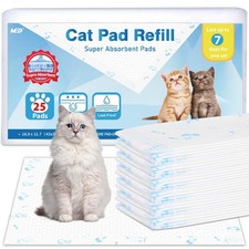 Cat Litter Pads Superior Absorbent 25 Count Scent Generic Refill with Tidy Ca...