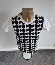 BLACK COMME des GARCONS TShirt black white size small rrp £60 cotton new