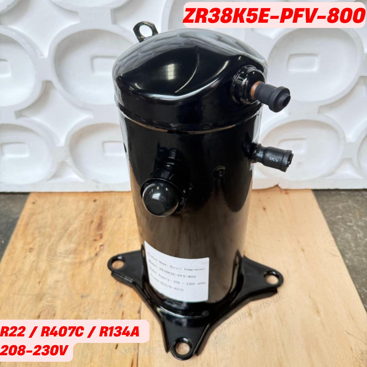 For Copeland ZR38K5E-PFV-800 Scroll Compressor 208-230V 3 Tons 1PH R-22 R407C