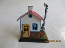 M&auml;rklin uralt Bahnw&auml;rterhaus 2142 mit glatten wei&szlig;en W&auml;nden von 1912-1914