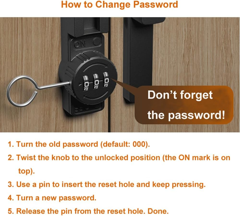 Flip Latch Lock with Combination 90/180 Degree Sliding/Swinging Door Lock Latch