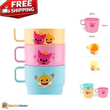 BPA-Free 3-Pack Kids Cups with Handles - 230ml Cartoon Fun for Family Meals