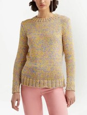 Oscar De La Renta PS23 Multicolor Chunky-Knit Long Sleeve Sweater sz L