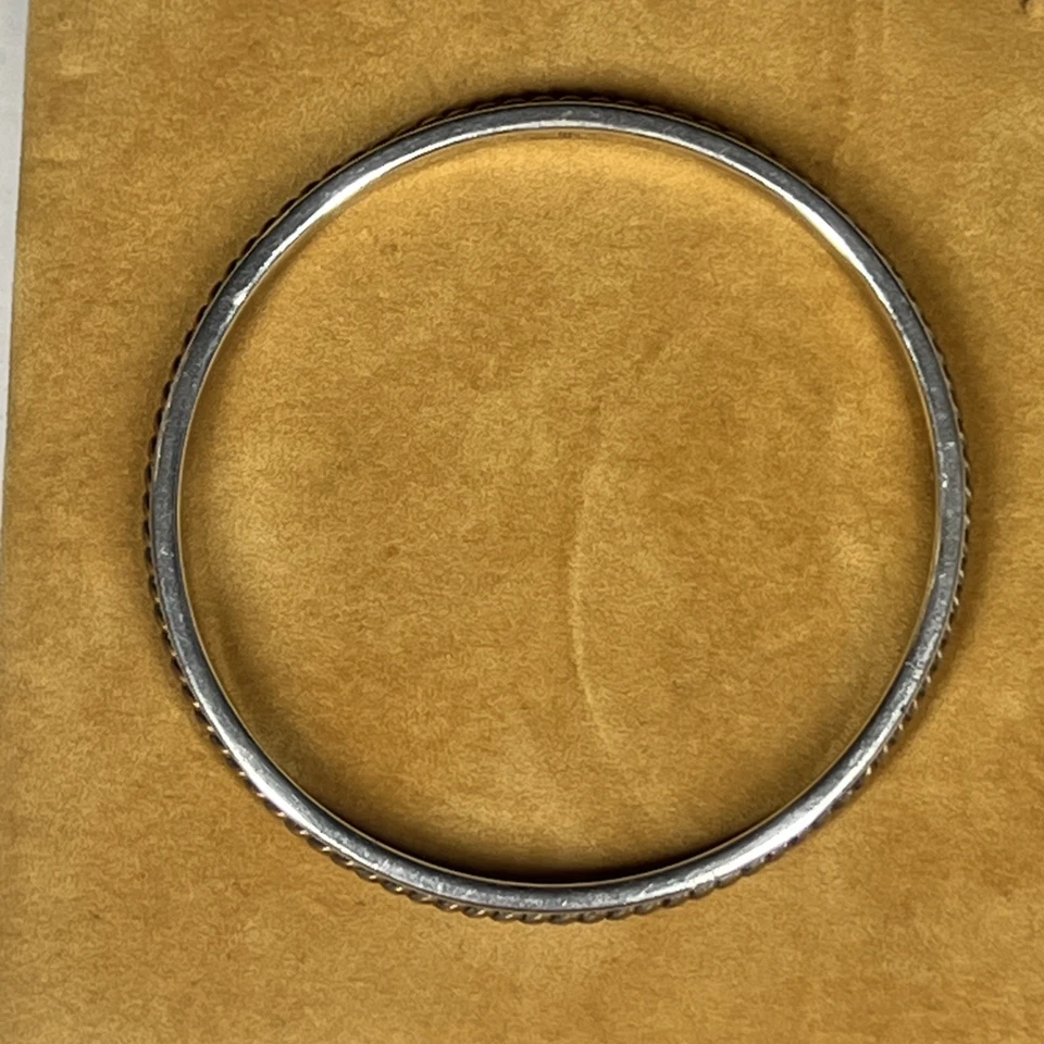 "Brazalete brazalete James Avery cuerda torcida plata esterlina bronce difícil de encontrar 7,75"" interior" Foto 3 de 4