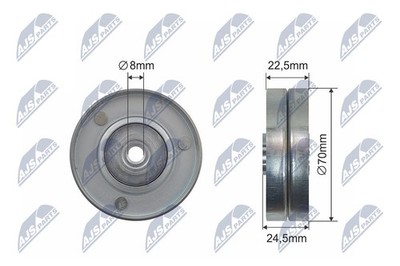 For NTY RNK-BM-039 PULLEY IDLER V-BELT