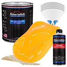Productionshop High Gloss Chrome Yellow Acrylic Enamel Gallon Kit Auto Paint