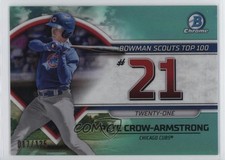 2023 Bowman Scouts Top 100 Aqua Refractor 17/125 Pete Crow-Armstrong #BTP-21 1j2