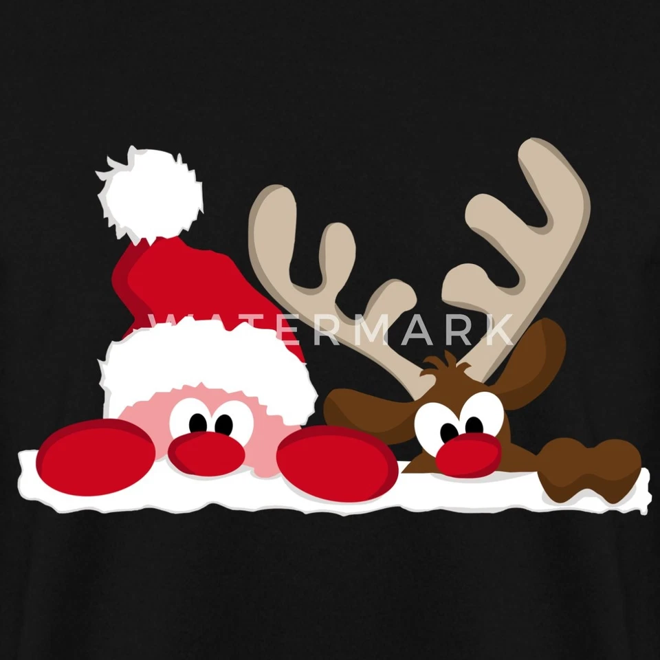 Weihnachtsmann Und Rudolph Unisex Pullover - Bild 2 von 4