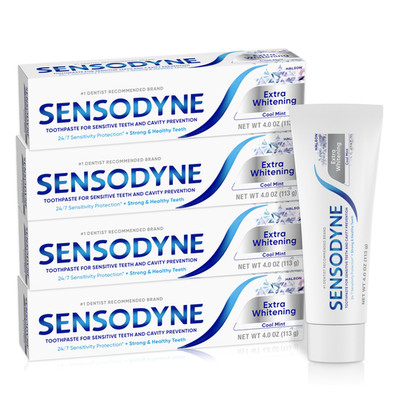 Sensodyne Extra Whitening Sensitive Teeth And Cavity Prevention Whitening