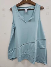 Monroe and Main Sleeveless Blouse Asymmetric Hem 1X New 