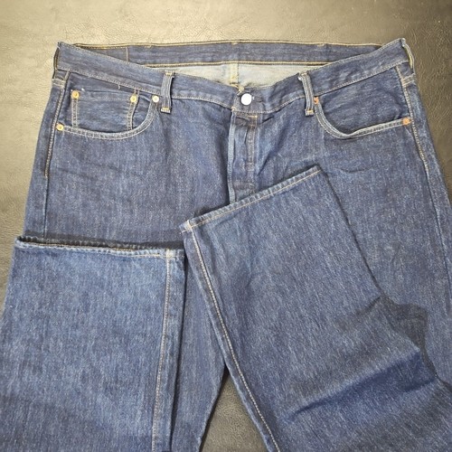 Jeans rectos Levis para hombre lavado oscuro 501 corte original talla 42x32 - Imagen 3 de 8