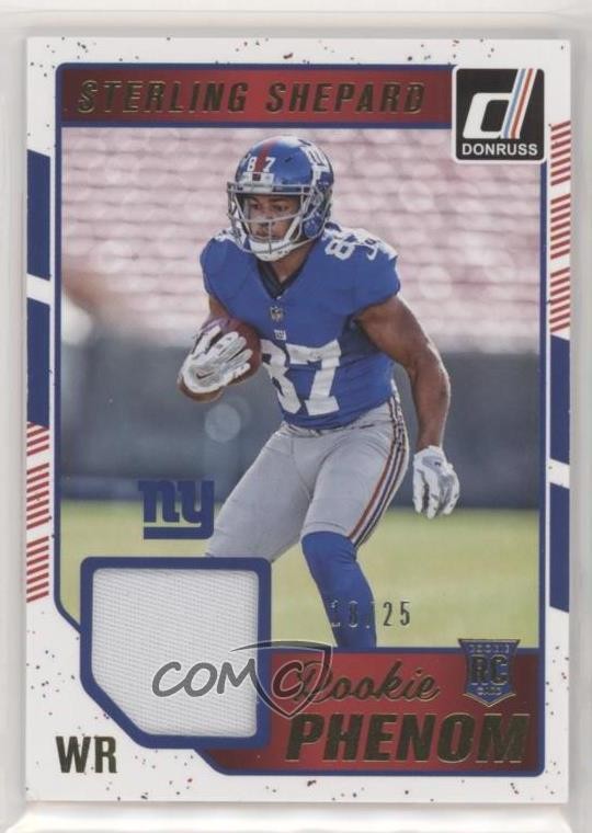 2016 Donruss Rookie Phenom Jersey Relics Prime 10/25 Sterling Shepard #30 RC 0c6
