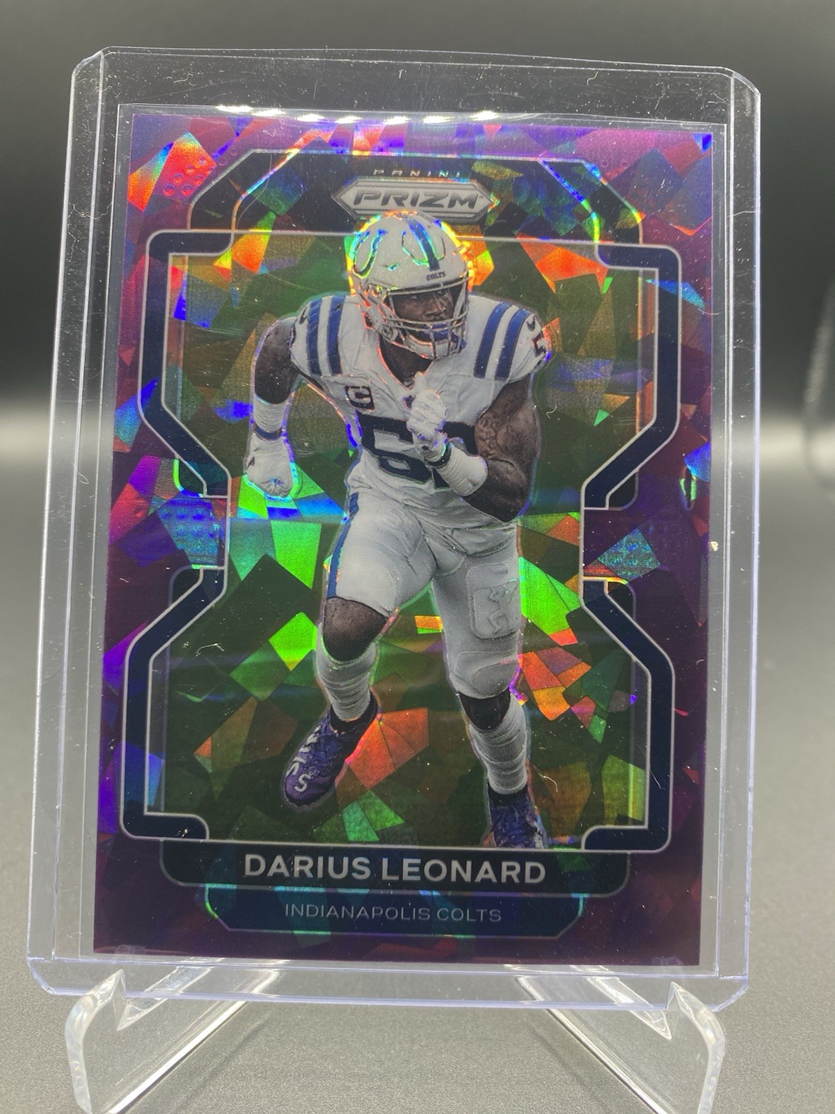 Panini 2021 Prizm Darius Leonard Indianapolis Colts #27 Purple Ice /225