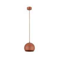 Pendelleuchte HäNgeleuchte Metall Rot Kugel Schirm Ø 17 Cm Rund E27 Retro