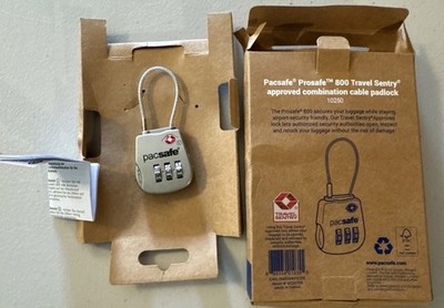 PacSafe  3-Dial Cable Padlock | Prosafe  800 Travel Sentry | 10250 | TSA