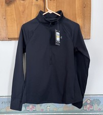 NWT Womens Under Armour Coldgear Base 4.0 Zip Pullover Black Medium