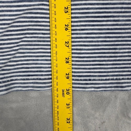Camiseta Faherty Para Hombre XXL Azul Blanco Rayas Bolsillo Cuello Redondo Informal - Imagen 3 de 7