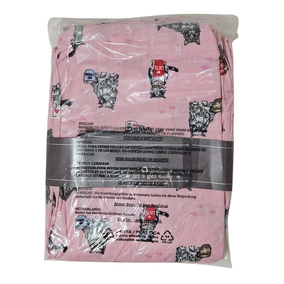 Conjunto de pijama de franela PJ Salvage gatos café mujeres XL sorbete top/pantalones nuevo con etiquetas🐱 Foto 2 de 2