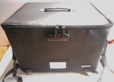 ENGPOW File Box with Wheels, Fireproof Document Box with Lock