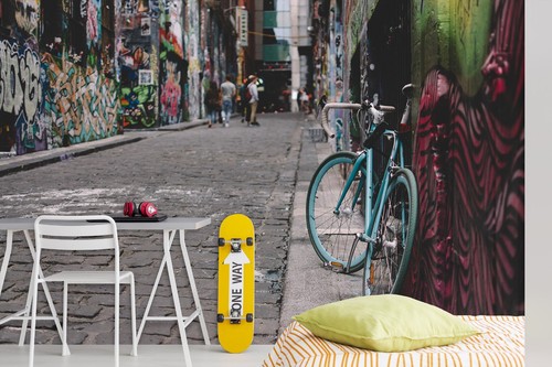 3D Graffiti Street G1215 Transport Wallpaper Mural Self-adhesive Removable Honey - Picture 4 of 8