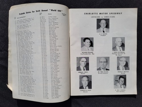 1965 NASCAR Charlotte World 600 Program/Lineup, Fred Lorenzen Win #22 - Picture 6 of 15