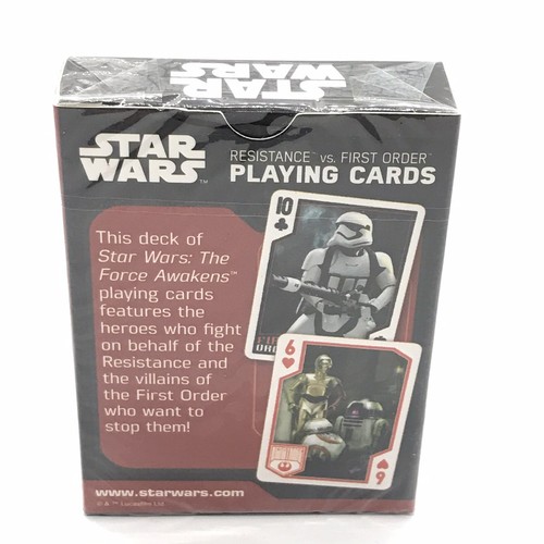 Disney Star Wars Playing Cards Resistance vs. First Order The Force Awakens New - Picture 3 of 6