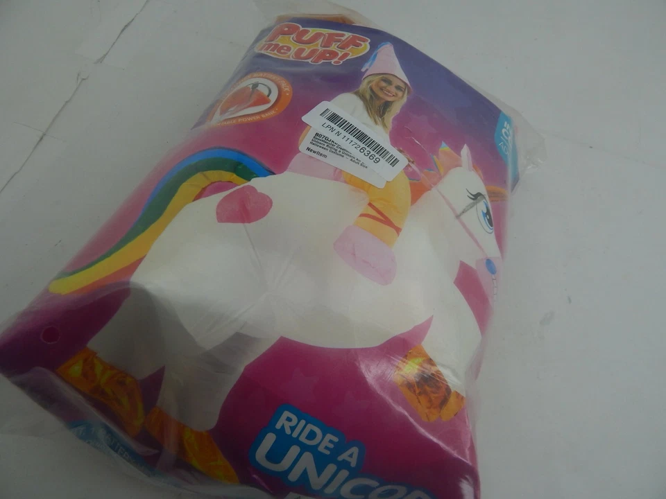 Disfraz inflable Puff Me Up Ride a Unicorn adulto talla única Spooktacular Foto 2 de 4