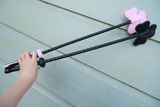 Clover Long Riding Crop Horse Leather Whip Spanking Paddle Flogger USA