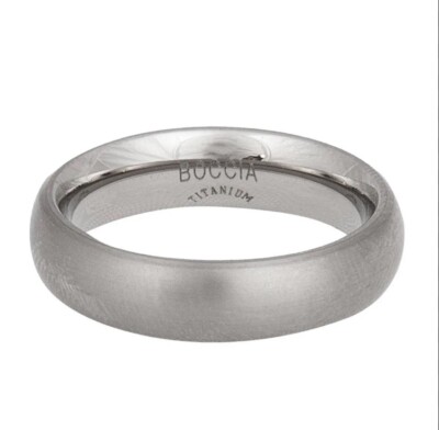 Boccia Titan Ring 0102-01.Neuer Ring+Etikett+kostenlose Gravur.Titanring Neu