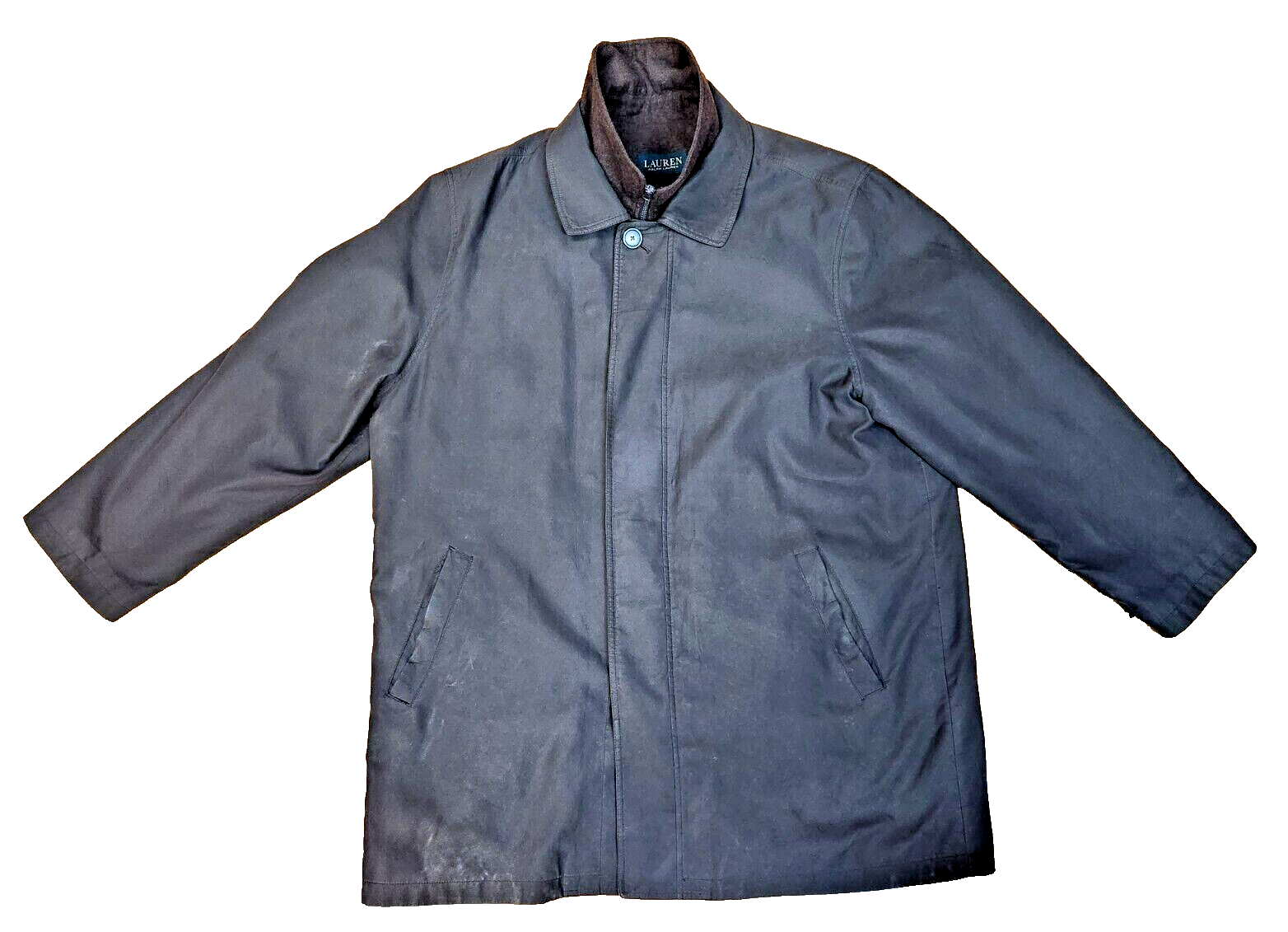 PONY Lauren Ralph Lauren Giacca Uomo 48R Grigio Poliestere Misto Nylon Idrorepellente