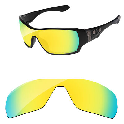 Lenslog 24k Golden Mirror Polarized Replacement Lenses For-Oakley Offshoot 