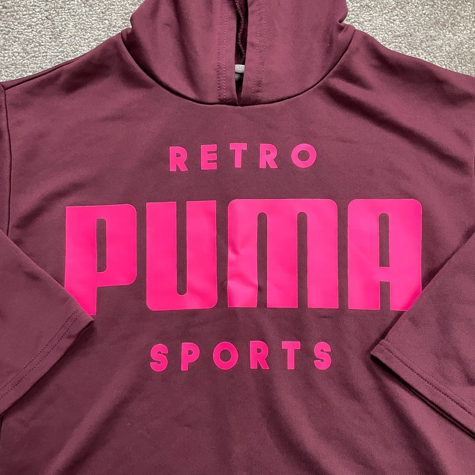 Puma Sudadera con Capucha Niñas Niños XL (16) Granate Pullover Viaje Informal Deportes Foto 3 de 4