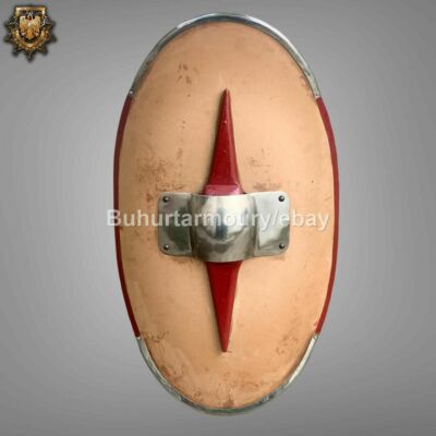 Medieval Larp Warrior Wood & Steel Viking Round shield Armor Templar Shield